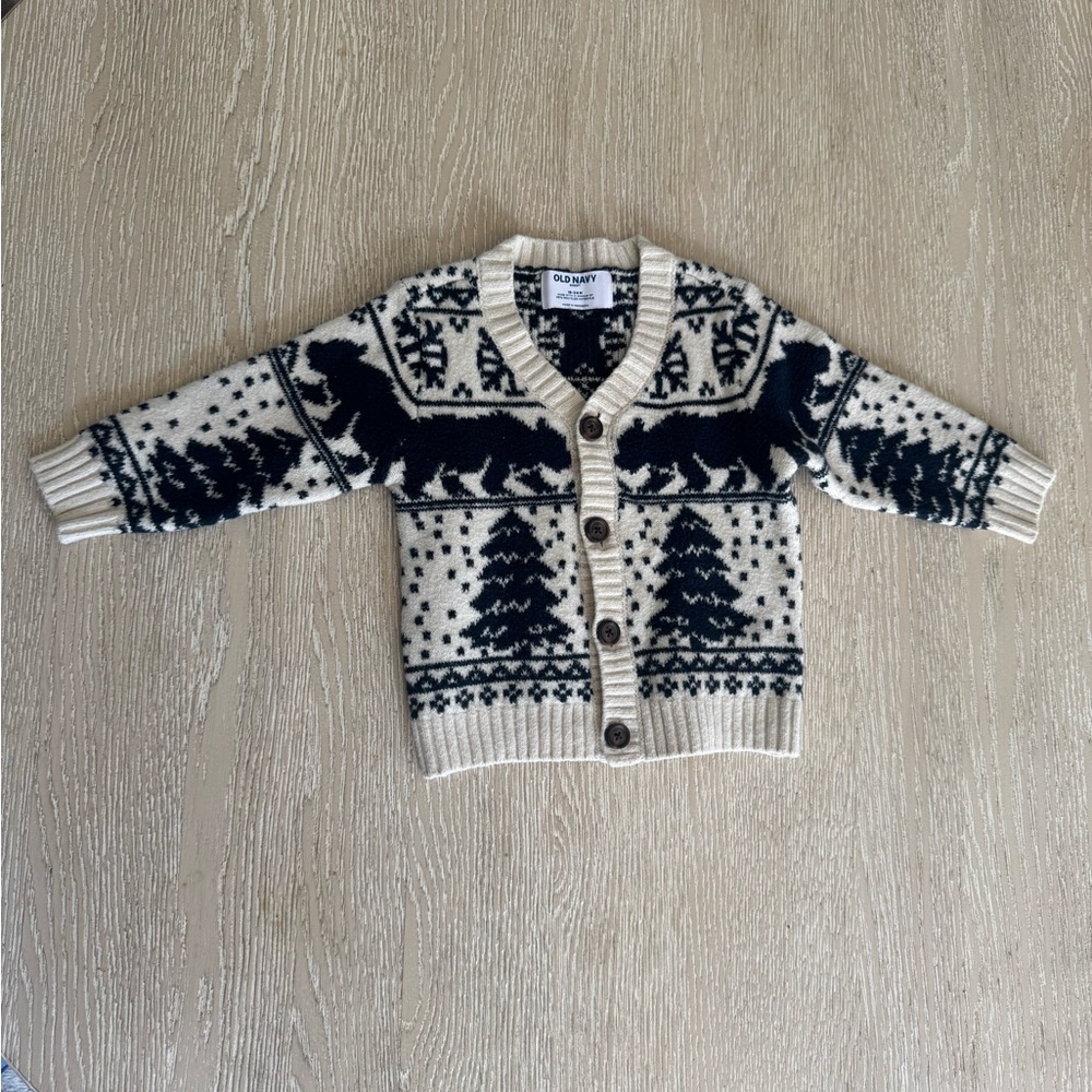 Old Navy ultra soft holiday cardigan, 18-24 months